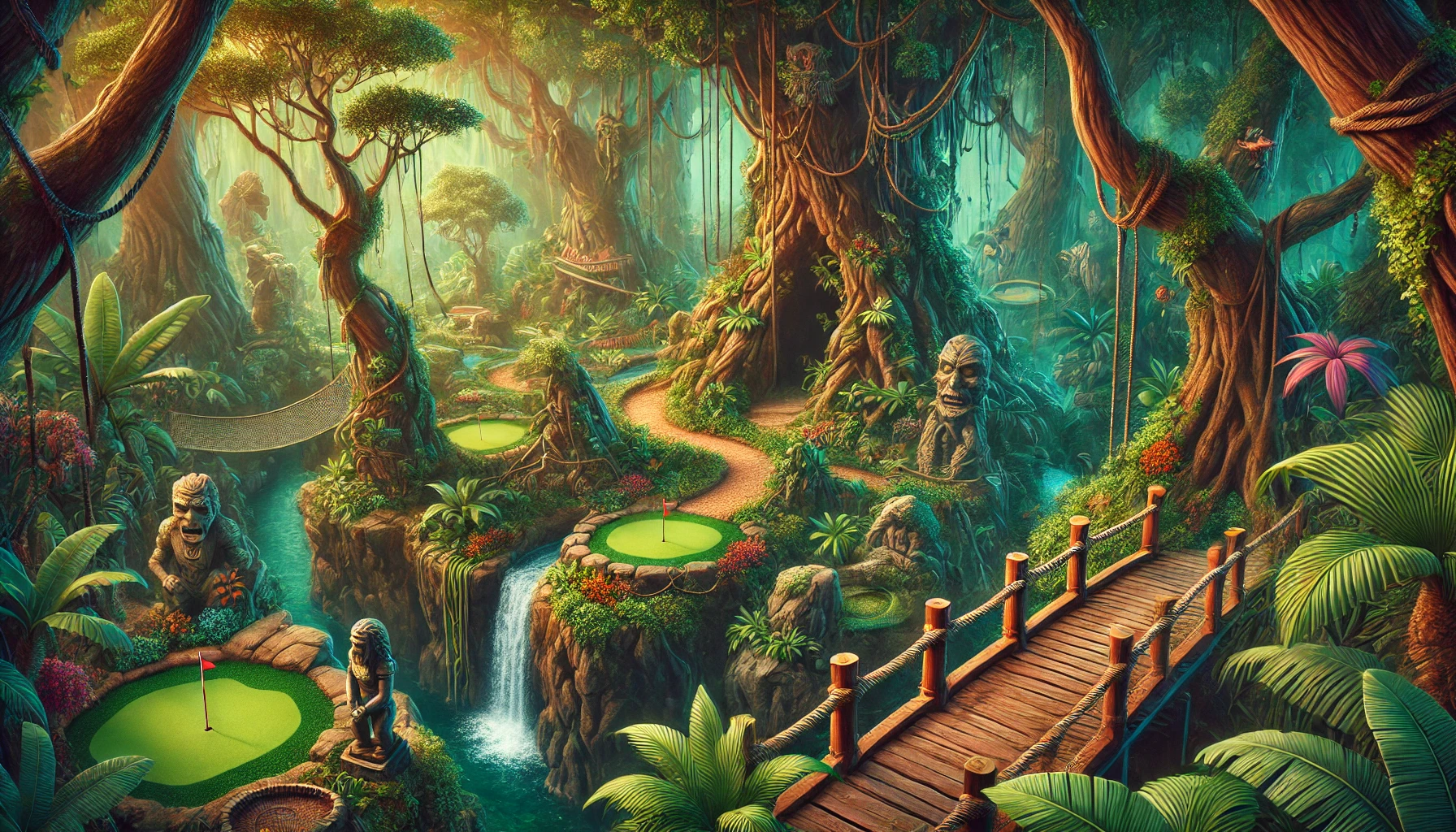 DALL·E 2024-09-03 21.01.45 - A vibrant, jungle-themed background image for a website, showcasing an adventure golf course integrated into a dense tropical environment. The scene i